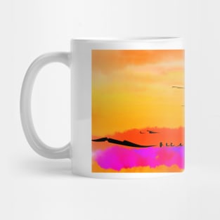 Orange Abstract Sunset Mug